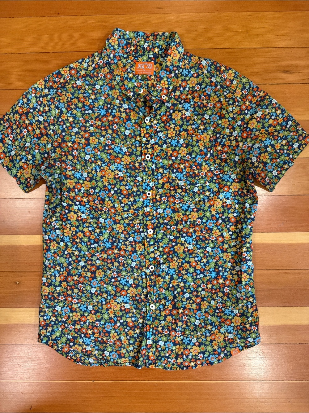 Lost at sea cotton floral button down